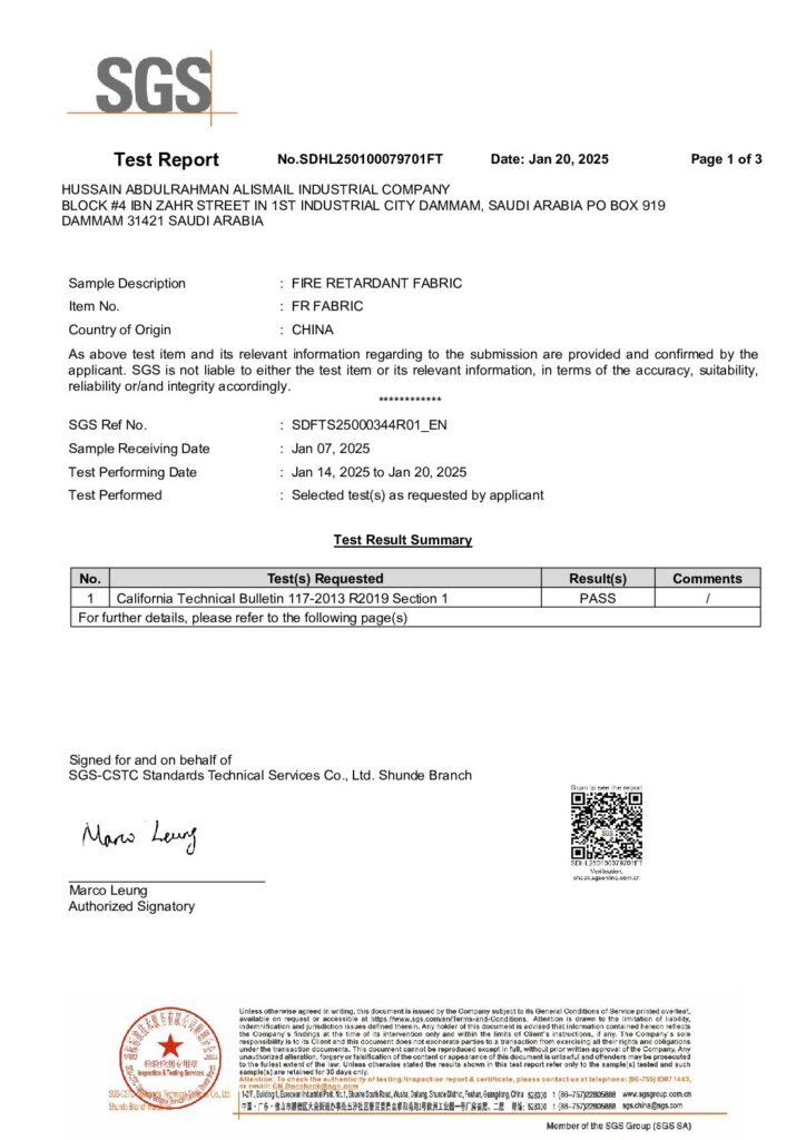 ALISMAIL – FR FABRIC – SDHL250100079701FT