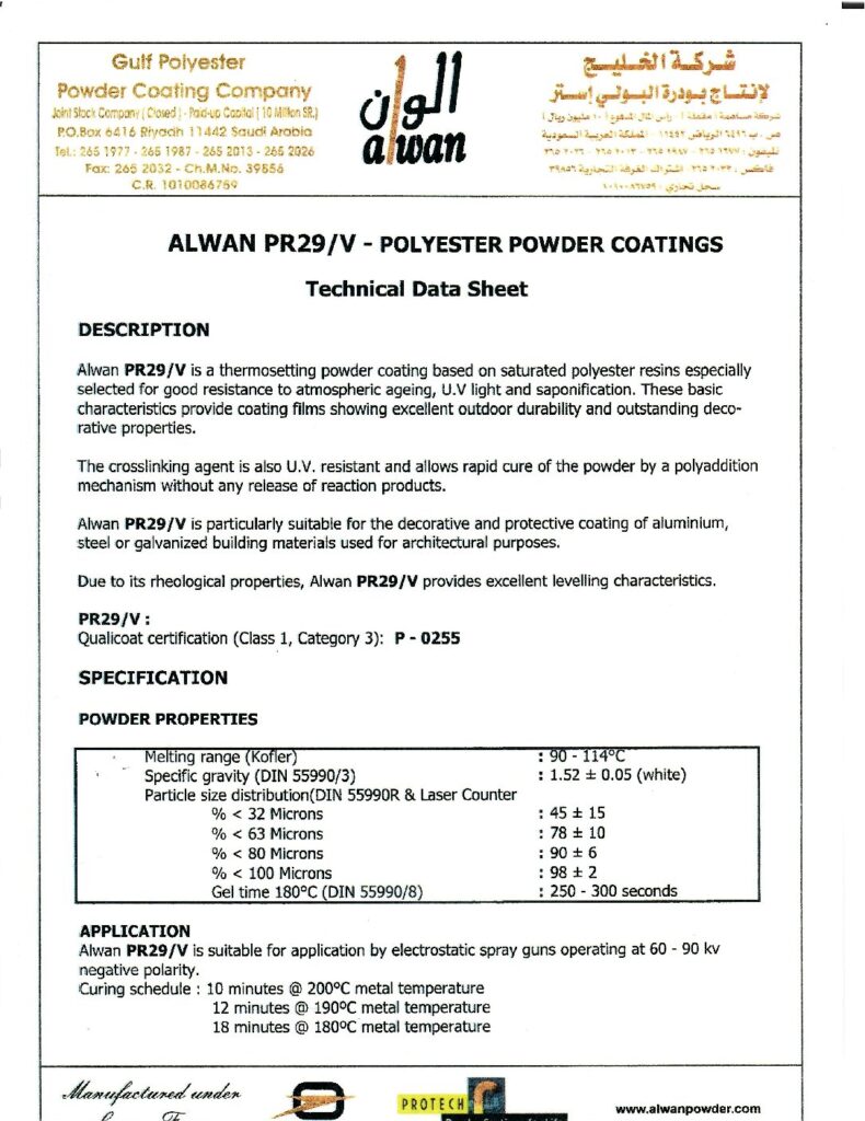 Alwan – Technical Data Sheet