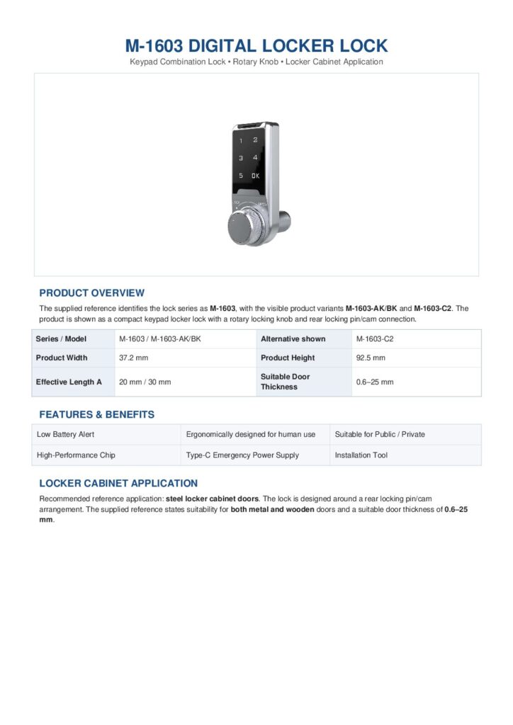 M_1603_Digital_Locker_Lock_Complete_English_Catalog