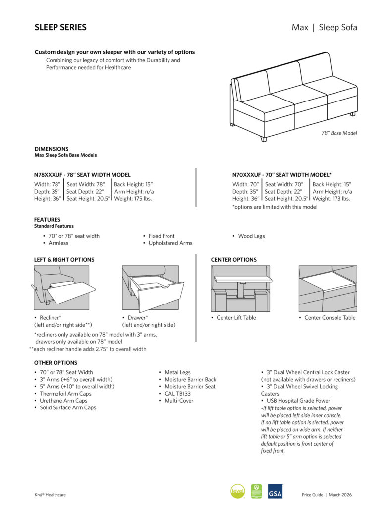 Max Sleep Sofa Collection